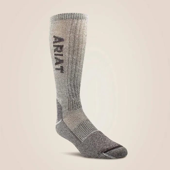 MenWomen Socks Ariat Lightweight Merino Wool Blend Mid Calf Steel Toe Work Sock 2 Pair Pack Brown MenWomen Socks Ariat Lightweight Merino Wool Blend Mid Calf Steel Toe Work Sock 2 Pair Pack Brown