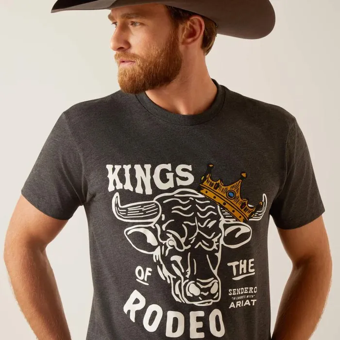 MenWomen TShirts and Polos Ariat Sendero King Cow TShirt Charcoal Heather MenWomen TShirts and Polos Ariat Sendero King Cow TShirt Charcoal Heather