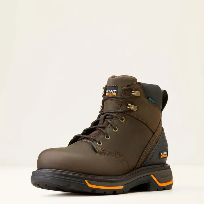 Men Work Boots Ariat Big Rig 6034 Waterproof Work Boot Iron Coffee