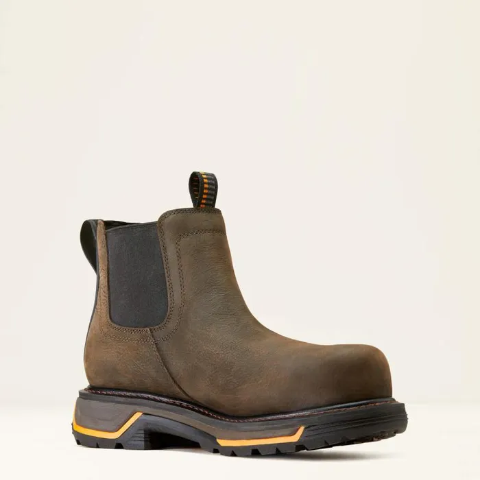 Men Work Boots Ariat Big Rig Chelsea Waterproof Composite Toe Work Boot Iron Coffee Men Work Boots Ariat Big Rig Chelsea Waterproof Composite Toe Work Boot Iron Coffee