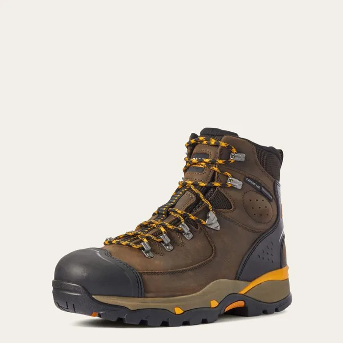 Men Work Boots Ariat Endeavor 6034 Waterproof Carbon Toe Work Boot Chocolate Brown