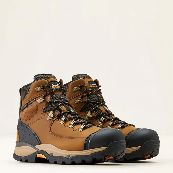 Men Work Boots Ariat Endeavor 6034 Waterproof Carbon Toe Work Boot Dusted Brown Men Work Boots Ariat Endeavor 6034 Waterproof Carbon Toe Work Boot Dusted Brown