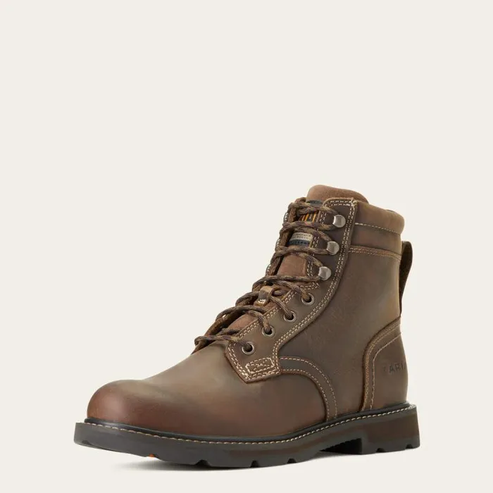 Men Work Boots Ariat Groundbreaker 6034 Work Boot Brown