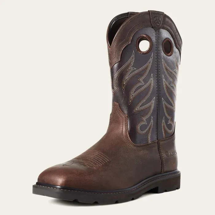 Men Work Boots Ariat Groundwork Work Boot Brown