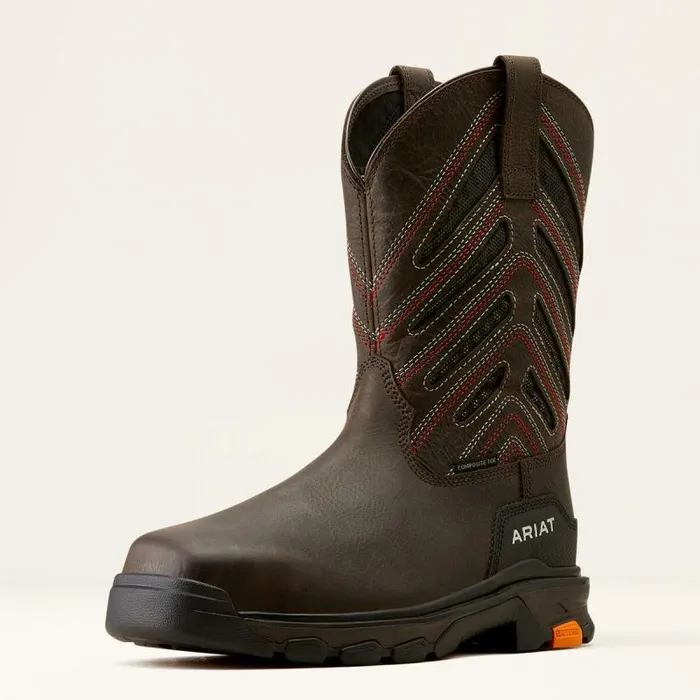 Men Work Boots Ariat Intrepid VentTEK Composite Toe Work Boot Iron Coffee