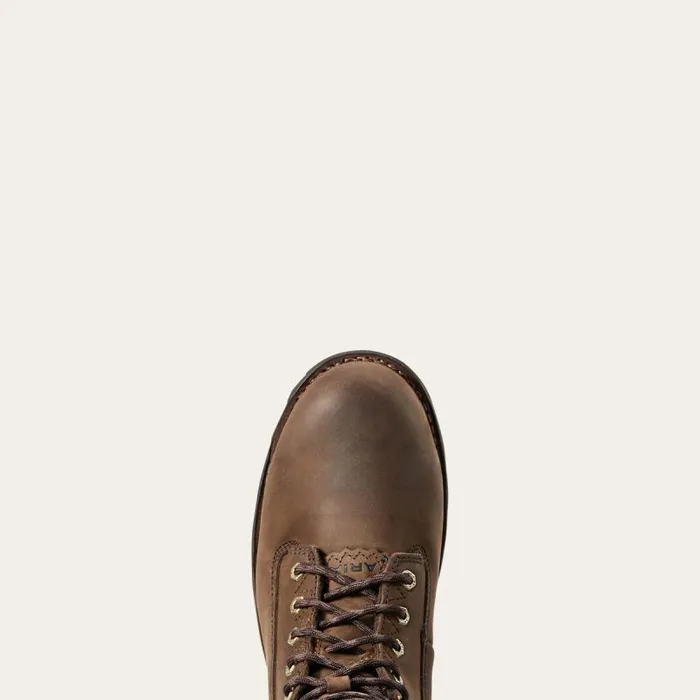 Men Work Boots Ariat Powerline 8034 Waterproof Composite Toe Work Boot Oily Distressed Brown