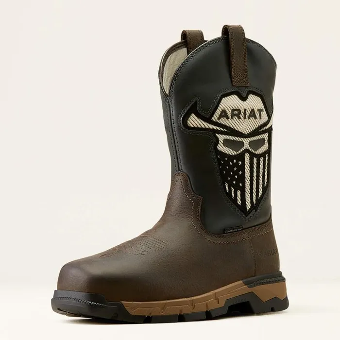 Men Work Boots Ariat Rebar Flex Western VentTEK Incognito Composite Toe Work Boot Iron Coffeestorm