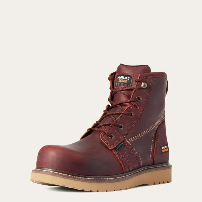 Men Work Boots Ariat Rebar Wedge 6034 Waterproof Composite Toe Work Boot Rusted Copper Men Work Boots Ariat Rebar Wedge 6034 Waterproof Composite Toe Work Boot Rusted Copper