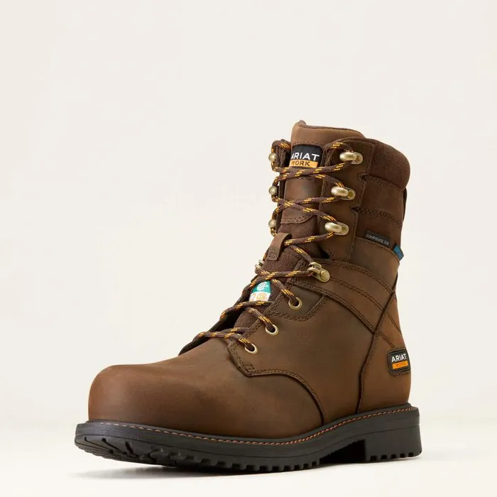 Men Work Boots Ariat RigTEK 8034 CSA Waterproof Composite Toe Work Boot Oily Distressed Brownoily Distressed Br