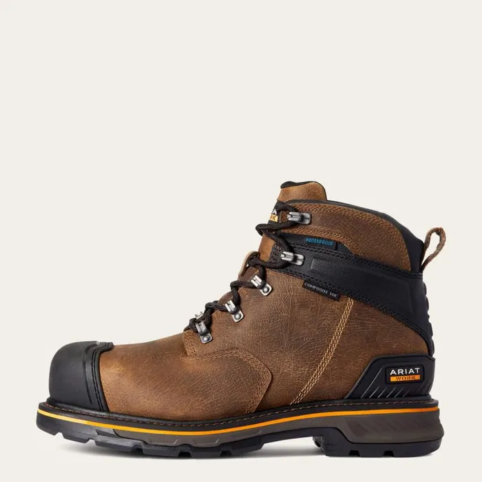 Men Work Boots Ariat Stump Jumper 6034 Waterproof Composite Toe Work Boot Dark Hickory Men Work Boots Ariat Stump Jumper 6034 Waterproof Composite Toe Work Boot Dark Hickory