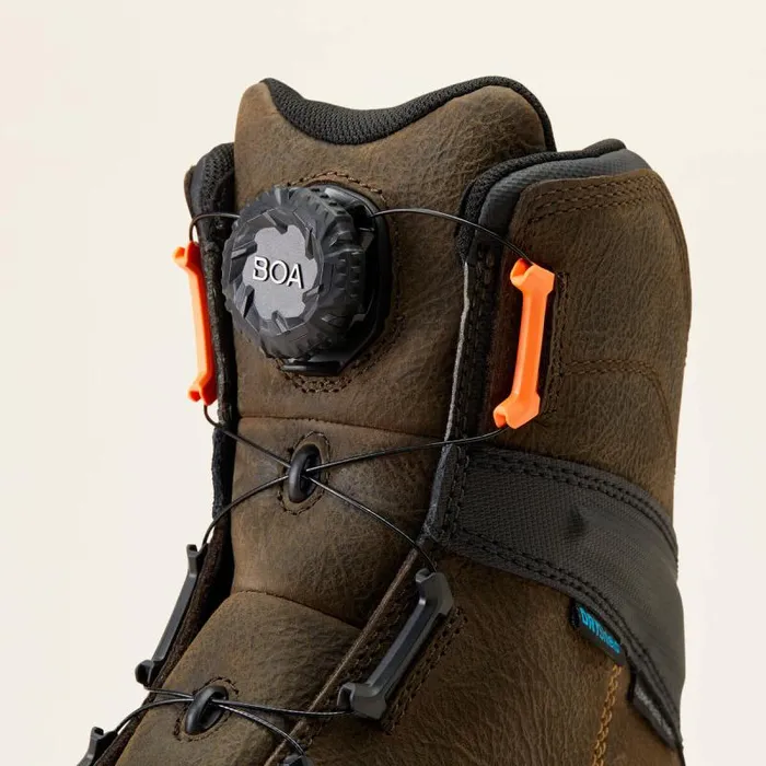 Men Work Boots Ariat Stump Jumper 8034 BOA Waterproof Composite Toe Work Boot Iron Coffee Men Work Boots Ariat Stump Jumper 8034 BOA Waterproof Composite Toe Work Boot Iron Coffee