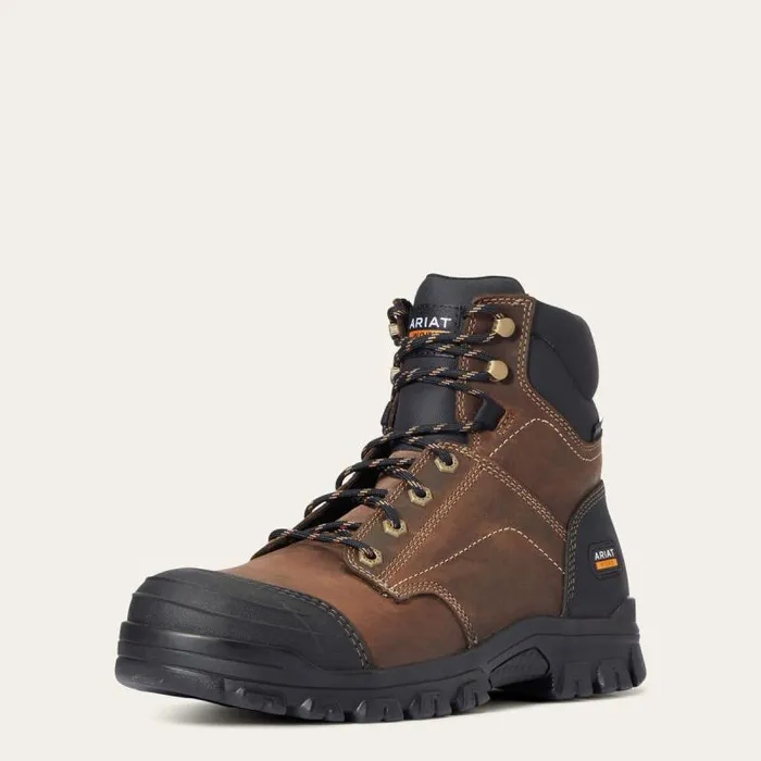 Men Work Boots Ariat Treadfast 6034 Steel Toe Work Boot Distressed Brown