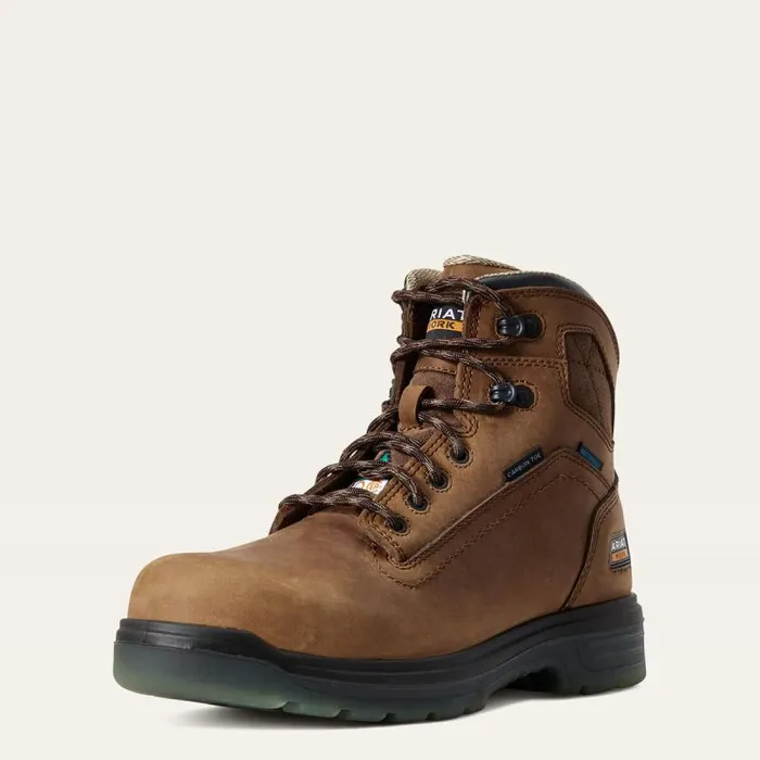 Men Work Boots Ariat Turbo 6034 H2O CSA Carbon Toe Work Boot Aged Bark