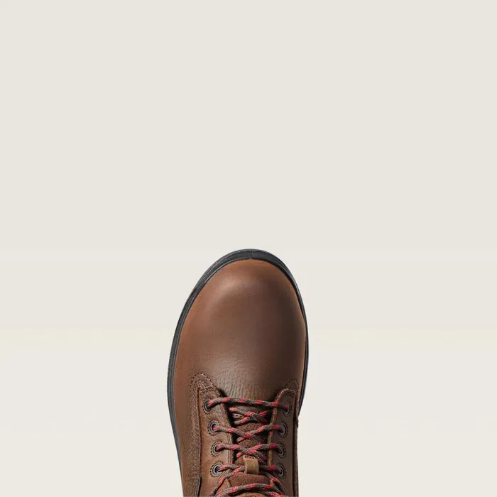 Men Work Boots Ariat Turbo 6034 USA Assembled Waterproof Carbon Toe Work Boot Rich Brown