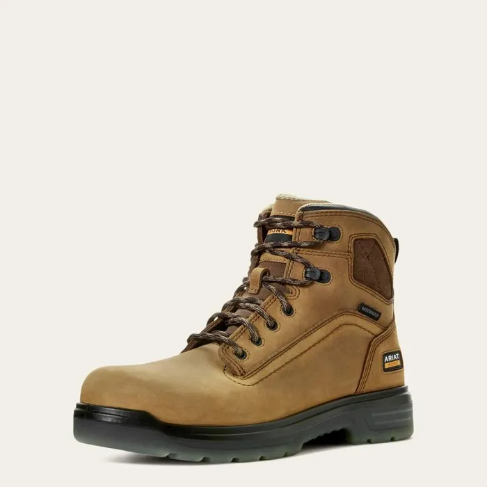 Men Work Boots Ariat Turbo 6034 Waterproof Work Boot Aged Bark