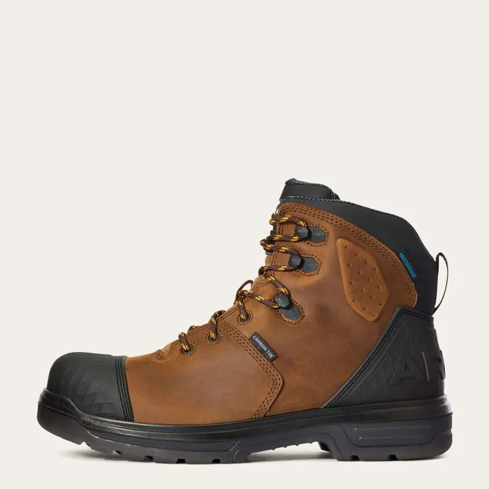 Men Work Boots Ariat Turbo Outlaw 6034 Waterproof Carbon Toe Work Boot Barley Brown Men Work Boots Ariat Turbo Outlaw 6034 Waterproof Carbon Toe Work Boot Barley Brown