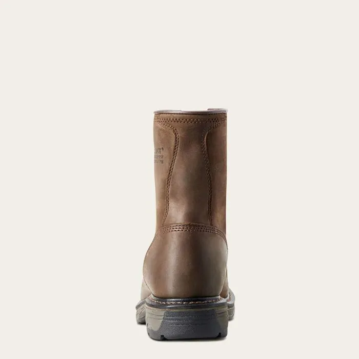 Men Work Boots Ariat WorkHog 8034 Waterproof Composite Toe Work Boot Oily Distressed Brown