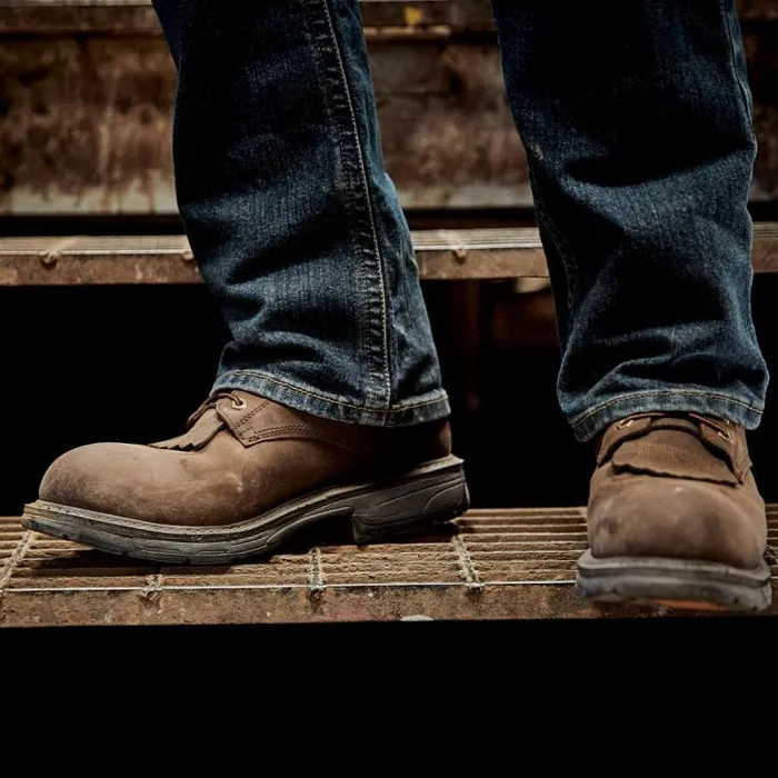 Men Work Boots Ariat WorkHog 8034 Waterproof Composite Toe Work Boot Oily Distressed Brown