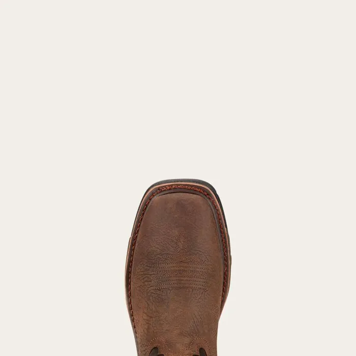 Men Work Boots Ariat WorkHog Waterproof Work Boot Bruin Brown