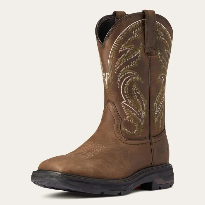 Men Work Boots Ariat WorkHog XT Cottonwood Work Boot Distressed Brown