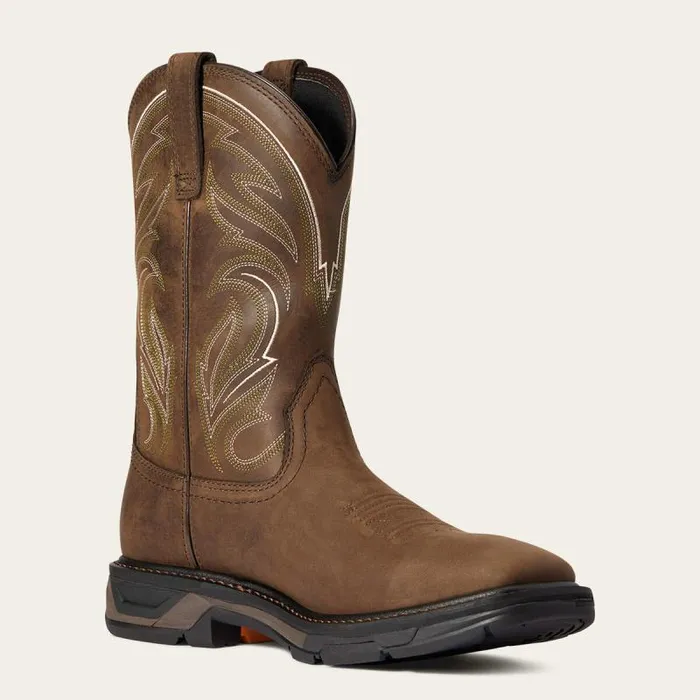 Men Work Boots Ariat WorkHog XT Cottonwood Work Boot Distressed Brown Men Work Boots Ariat WorkHog XT Cottonwood Work Boot Distressed Brown