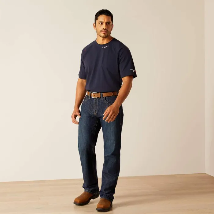 Men Workwear Ariat FR Baselayer TShirt Navy Men Workwear Ariat FR Baselayer TShirt Navy