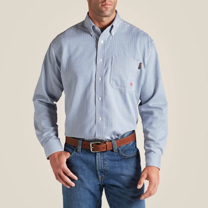 Men Workwear Ariat FR Basic Work Shirt Bold Blue