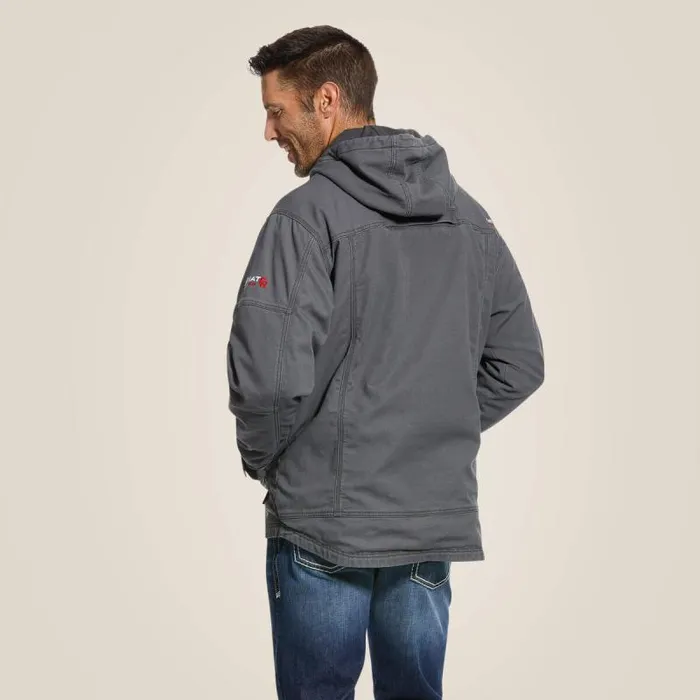 Men Workwear Ariat FR DuraLight Stretch Canvas Jacket Iron Gray Men Workwear Ariat FR DuraLight Stretch Canvas Jacket Iron Gray