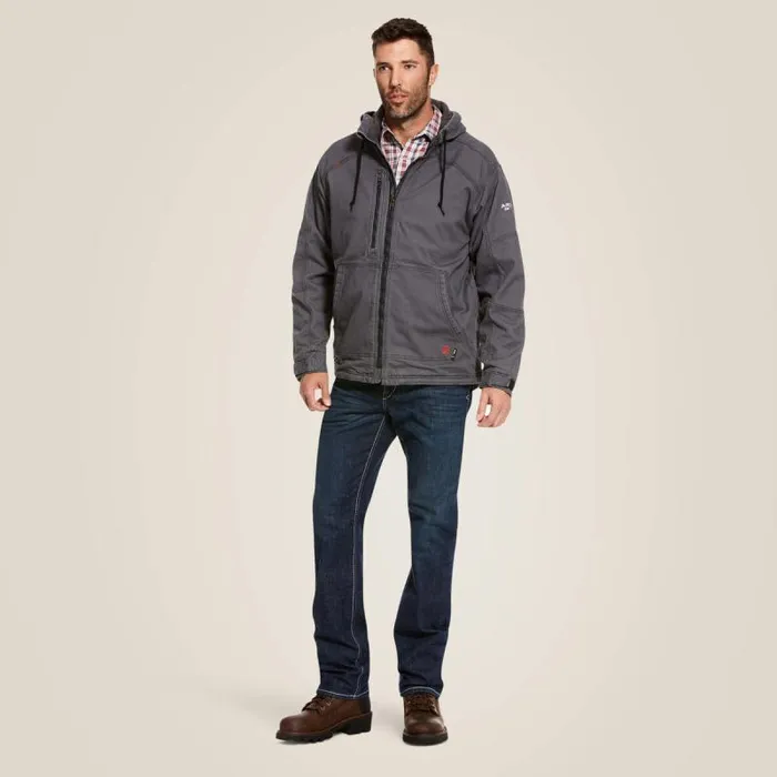 Men Workwear Ariat FR DuraLight Stretch Canvas Jacket Iron Gray Men Workwear Ariat FR DuraLight Stretch Canvas Jacket Iron Gray