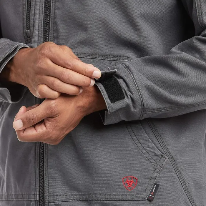 Men Workwear Ariat FR DuraLight Stretch Canvas Jacket Iron Gray Men Workwear Ariat FR DuraLight Stretch Canvas Jacket Iron Gray