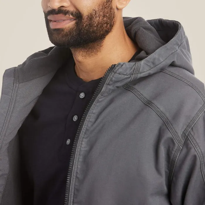Men Workwear Ariat FR DuraLight Stretch Canvas Jacket Iron Gray Men Workwear Ariat FR DuraLight Stretch Canvas Jacket Iron Gray