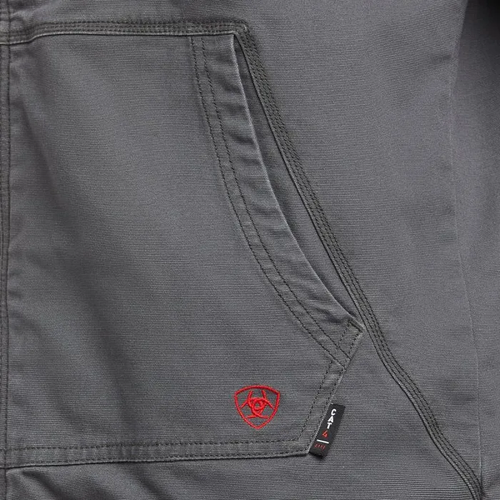 Men Workwear Ariat FR DuraLight Stretch Canvas Jacket Iron Gray Men Workwear Ariat FR DuraLight Stretch Canvas Jacket Iron Gray