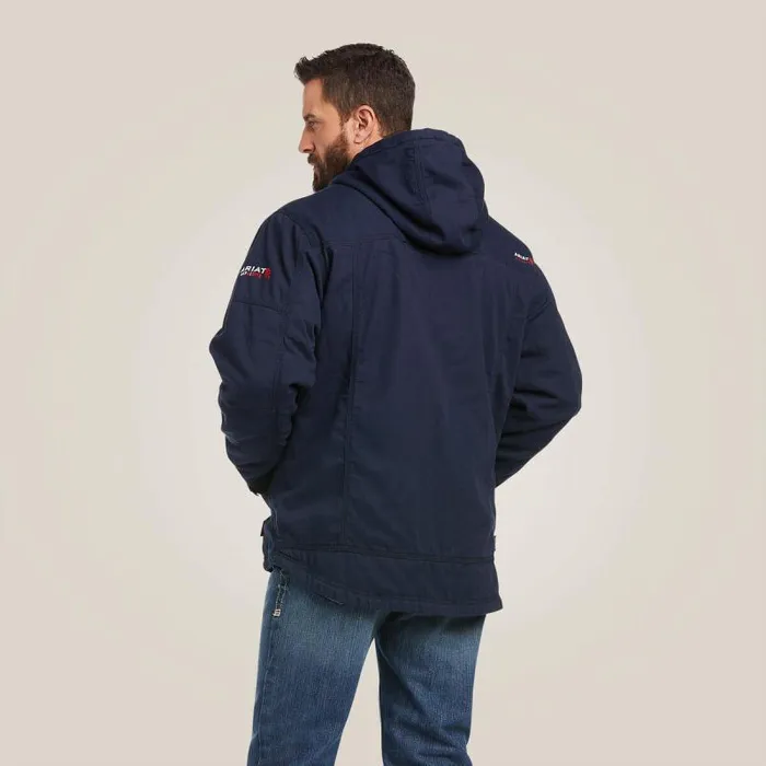 Men Workwear Ariat FR DuraLight Stretch Canvas Jacket Navy Men Workwear Ariat FR DuraLight Stretch Canvas Jacket Navy