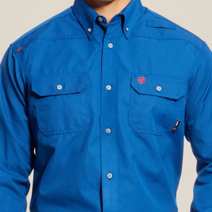 Men Workwear Ariat FR Featherlight Work Shirt Royal Blue Men Workwear Ariat FR Featherlight Work Shirt Royal Blue
