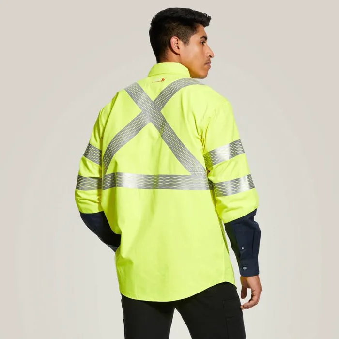 Men Workwear Ariat FR HiVis Work Shirt Hivis Yellow Men Workwear Ariat FR HiVis Work Shirt Hivis Yellow