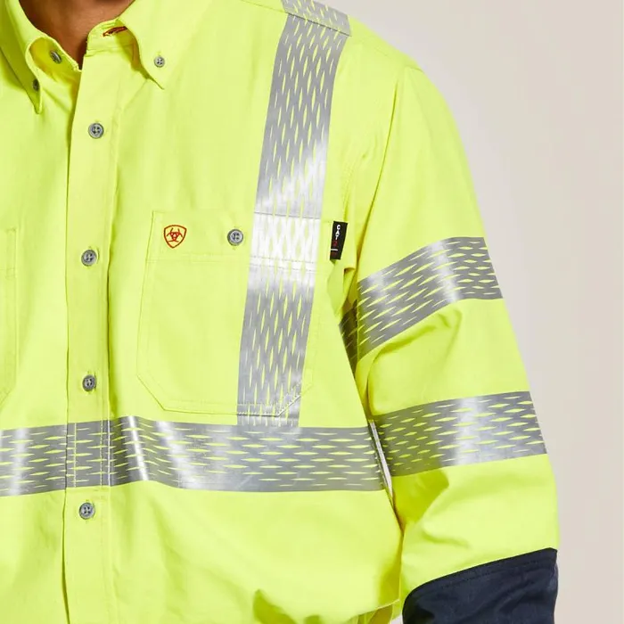 Men Workwear Ariat FR HiVis Work Shirt Hivis Yellow Men Workwear Ariat FR HiVis Work Shirt Hivis Yellow