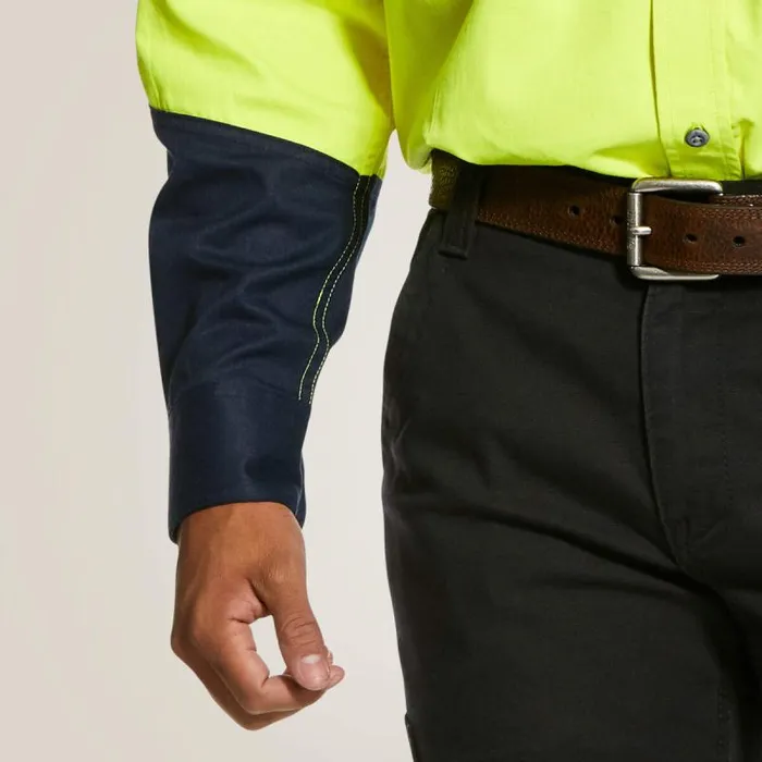Men Workwear Ariat FR HiVis Work Shirt Hivis Yellow Men Workwear Ariat FR HiVis Work Shirt Hivis Yellow