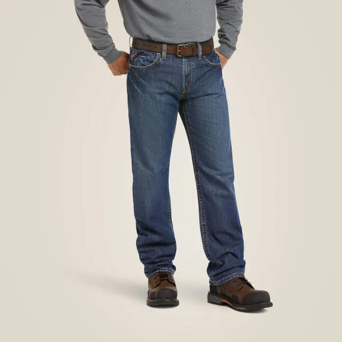 Men Workwear Ariat FR M3 Loose Basic Stackable Straight Leg Jean Flint