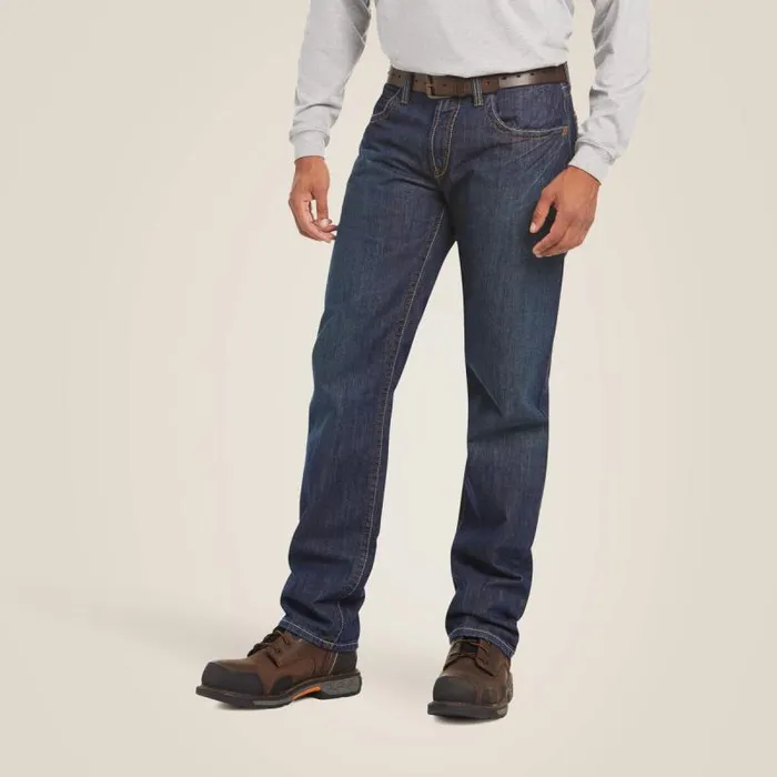 Men Workwear Ariat FR M3 Loose Basic Stackable Straight Leg Jean Shale
