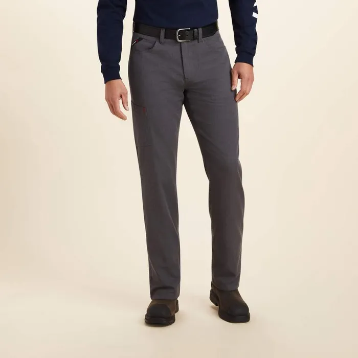 Men Workwear Ariat FR M4 Relaxed Crossfire Straight Pant Iron Grey