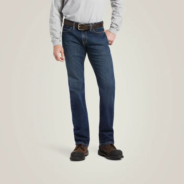 Men Workwear Ariat FR M7 Slim DuraStretch Basic Straight Jean Shale