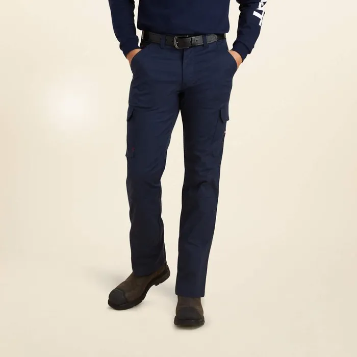 Men Workwear Ariat FR M7 Slim DuraStretch Duralight Twill Straight Pant Fr Navy