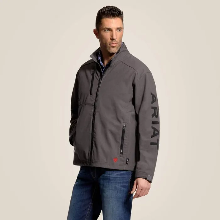 Men Workwear Ariat FR Team Logo Jacket Iron Gray