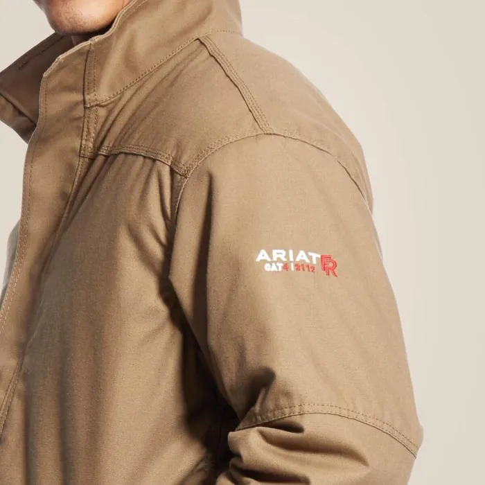 Men Workwear Ariat FR Workhorse Insulated Jacket Field Khaki Men Workwear Ariat FR Workhorse Insulated Jacket Field Khaki
