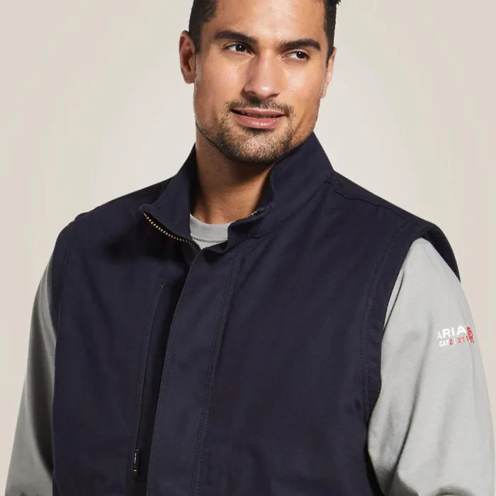 Men Workwear Ariat FR Workhorse Insulated Vest Navy