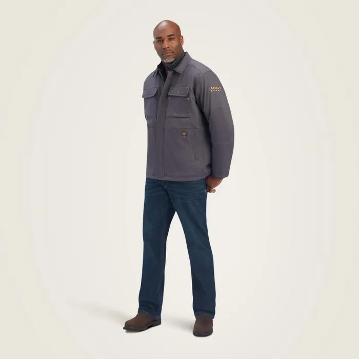 Men Workwear Ariat Rebar DuraCanvas SherpaLined Coat Rebar Grey Men Workwear Ariat Rebar DuraCanvas SherpaLined Coat Rebar Grey
