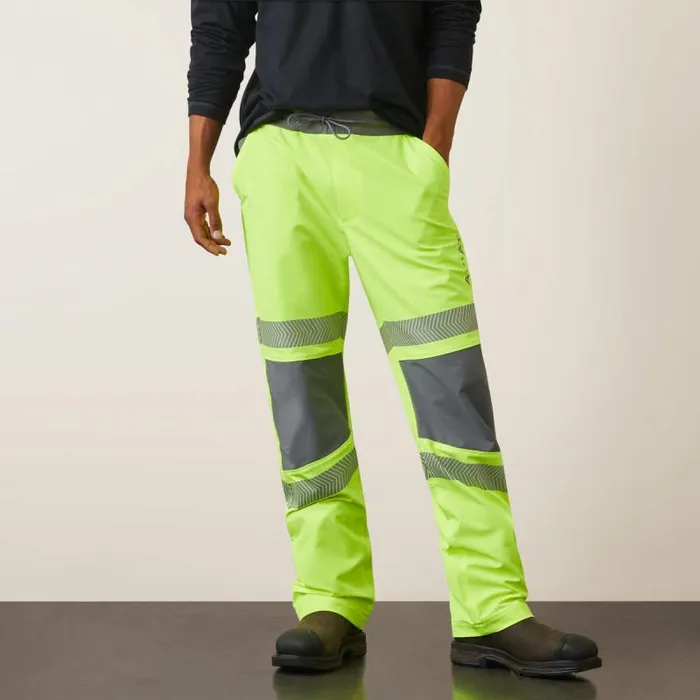 Men Workwear Ariat Rebar DuraStretch PullOn Straight Pant Hi Vis Yellow