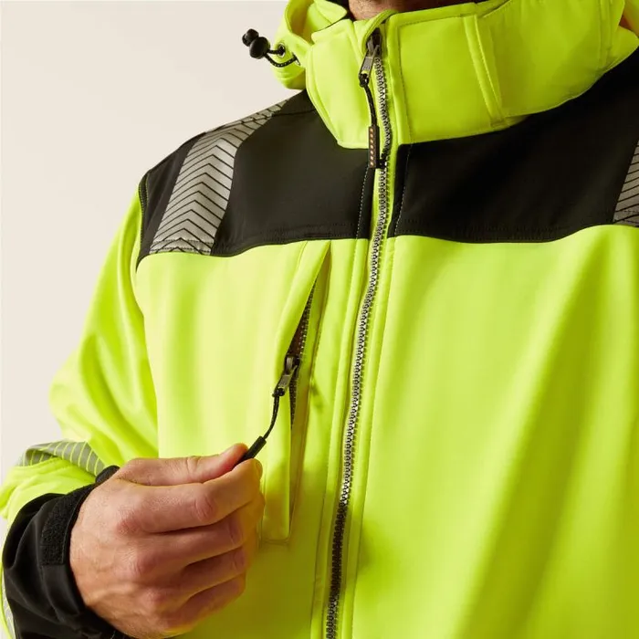 Men Workwear Ariat Rebar HiVis Softshell Jacket Hivis Yellow Men Workwear Ariat Rebar HiVis Softshell Jacket Hivis Yellow