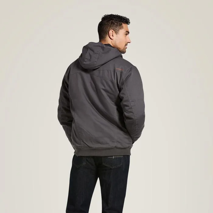 Men Workwear Ariat Rebar Washed DuraCanvas Insulated Jacket Rebar Grey Men Workwear Ariat Rebar Washed DuraCanvas Insulated Jacket Rebar Grey
