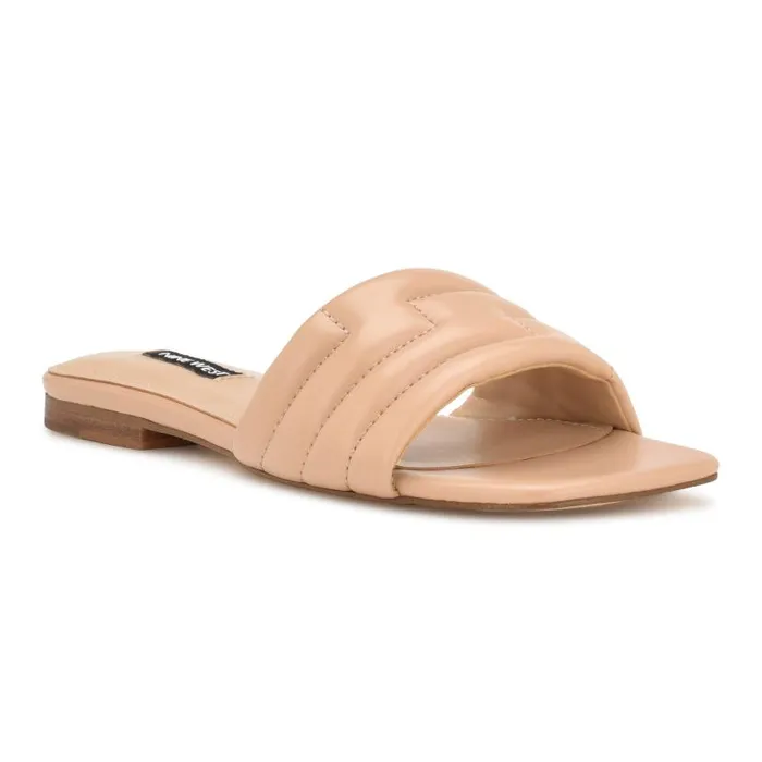 Menqs Flat Slide Sandals Light Pink Women Nine West Sandals